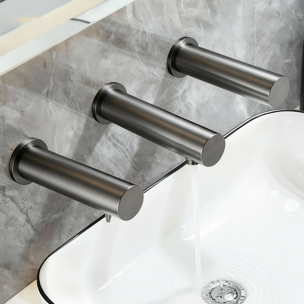 Sensomatica Napoli alles-in-1 sensorkraan gun metal