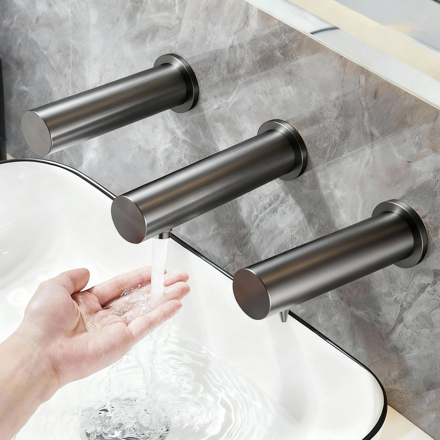 Sensomatica Napoli alles-in-1 sensorkraan gun metal