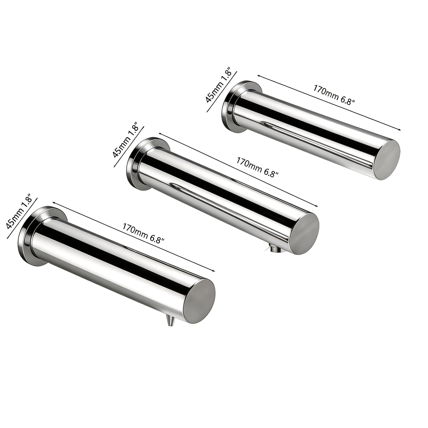 Sensomatica Napoli Alles-in-1 Sensorkraan met Sensor Zeepdispenser en Handendroger