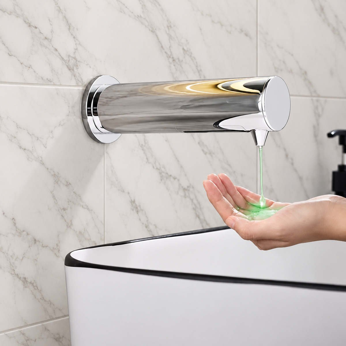 Sensomatica Napoli Rubinetto con sensore tutto-in-uno con dispenser di sapone a sensore e asciugamani