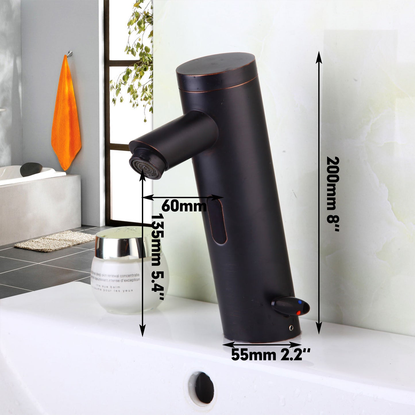 Sensomatica Sensorarmatur Corto Ölbronze Warm- und Kaltwasser