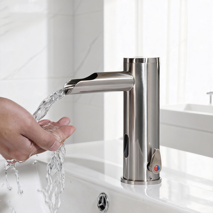 Sensomatica Waterval nikkel geborstelde sensorkraan model Orte