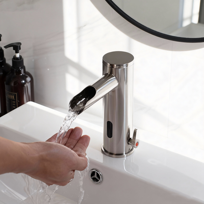 Sensomatica Waterval nikkel geborstelde sensorkraan model Orte