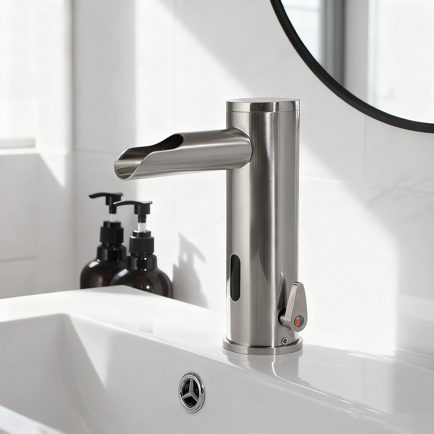 Sensomatica Waterval nikkel geborstelde sensorkraan model Orte