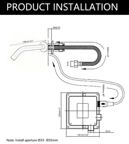 Sensomatica Pesaro 130 MM chroom sensorkraan