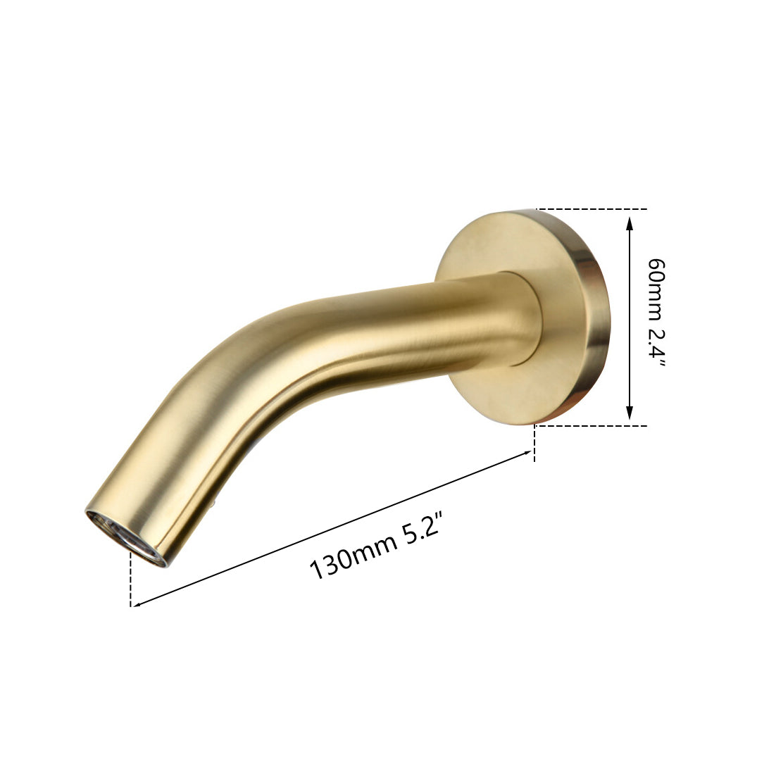 Sensomatica Pesaro korte sensorkraan geborsteld goud – 130 mm
