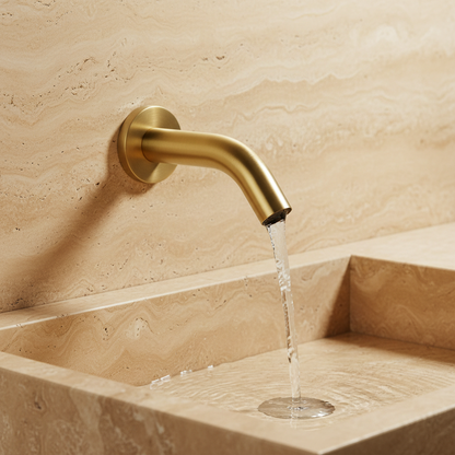 Sensomatica Pesaro korte sensorkraan geborsteld goud – 130 mm