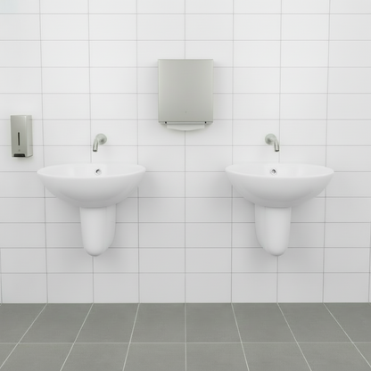 Sensomatica Pesaro geborsteld nikkel kort model 130 MM