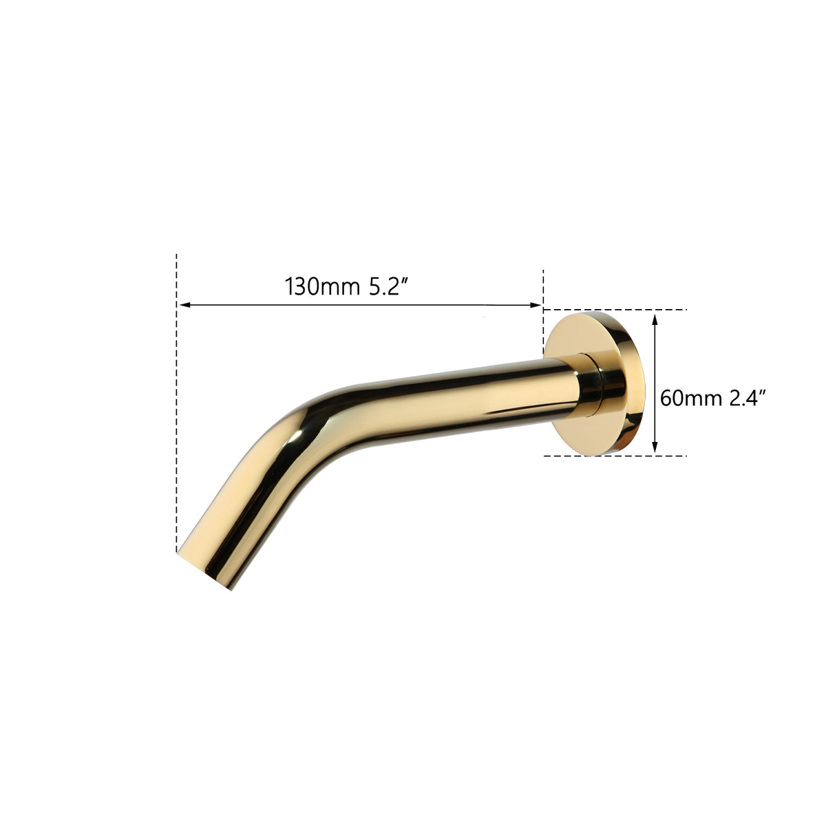 Sensomatica Pesaro gold sensor tap model 130 MM