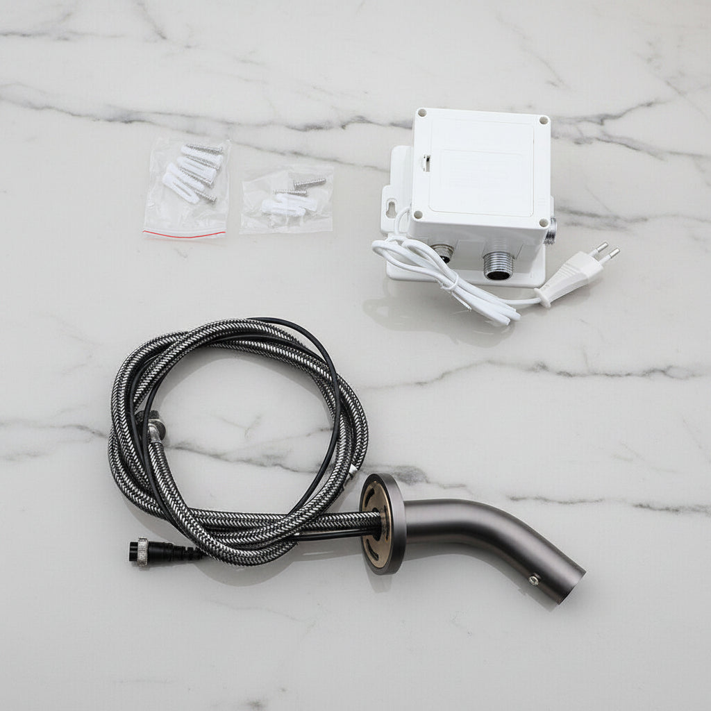 Pesaro gun metal sensor tap short model 130 MM