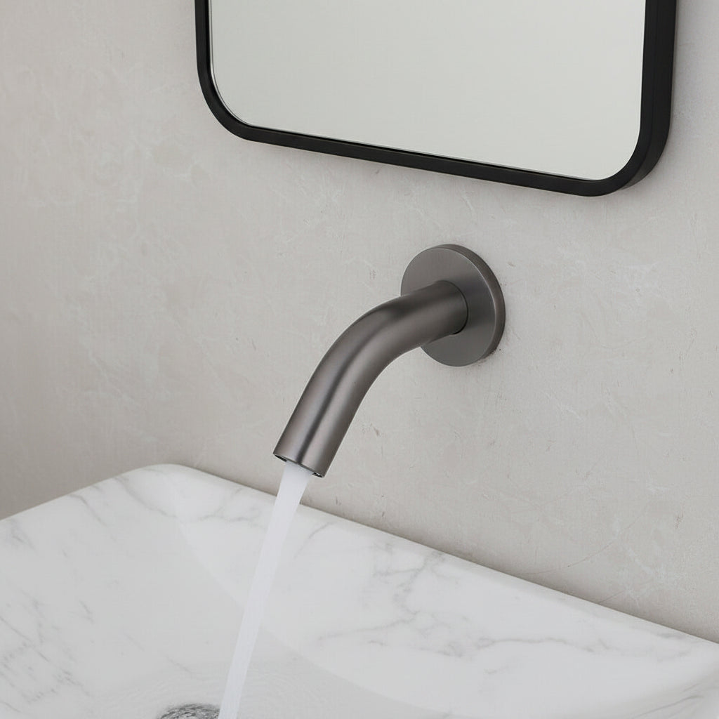 Pesaro gun metal sensor tap short model 130 MM