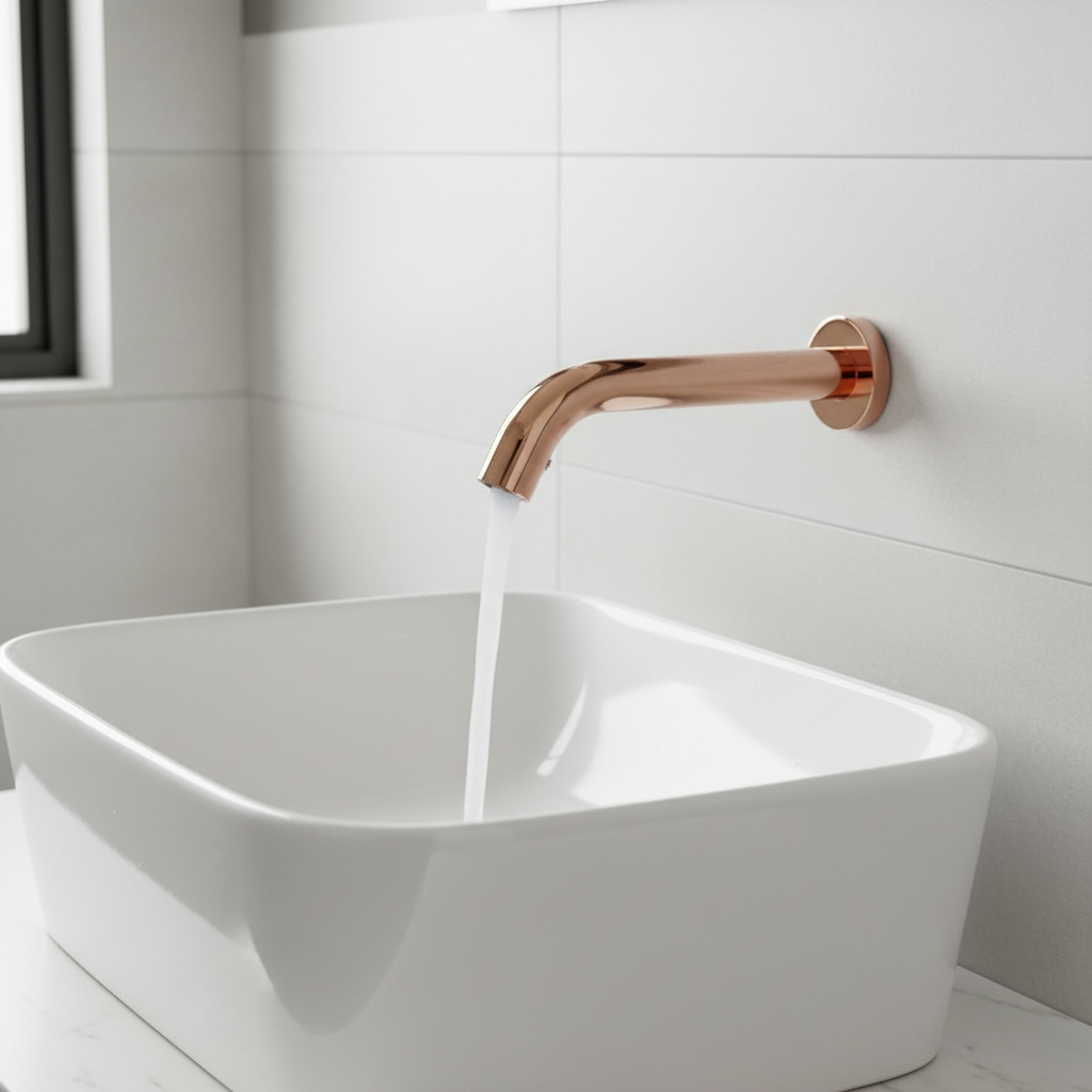 Sensomatica Pesaro rose gold sensor tap