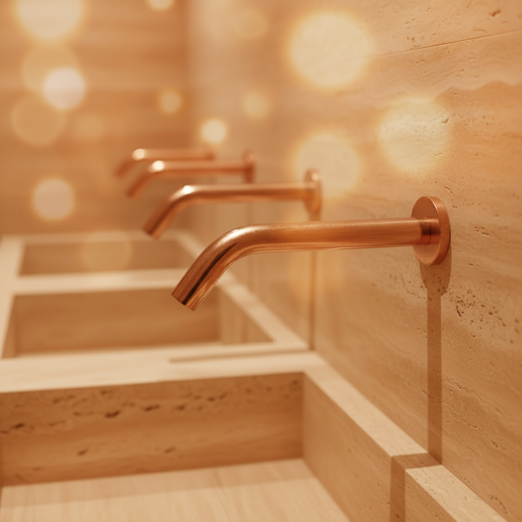 Sensomatica Pesaro rose gold sensor tap