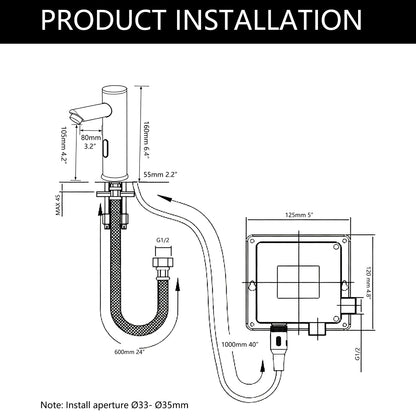Sensomatica Sesto Sensor Kraan Gun Metal