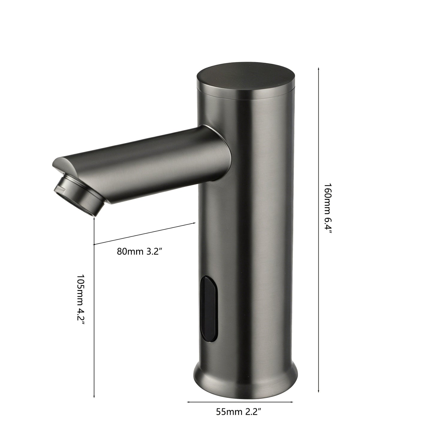 Sensomatica Sesto Sensor Kraan Gun Metal
