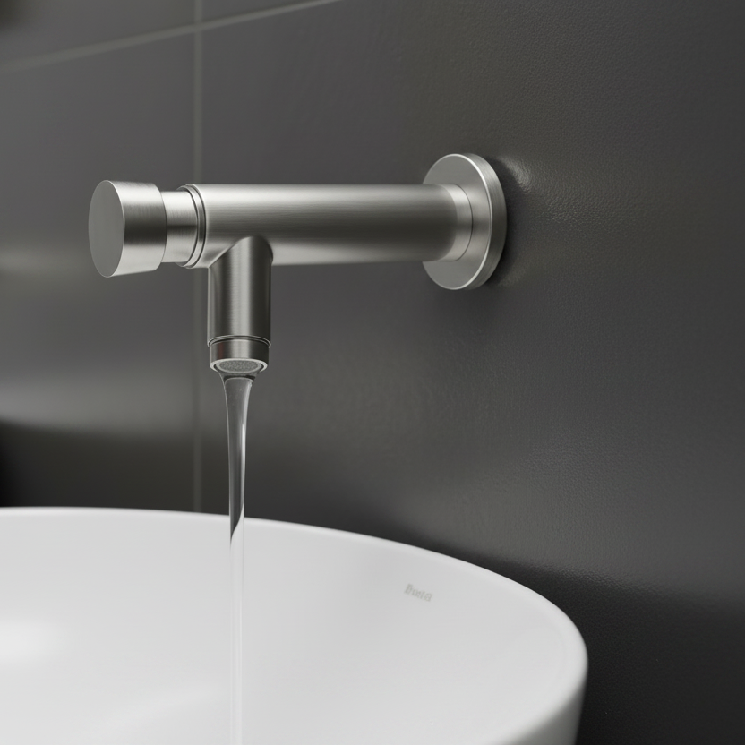 Sensomatica Verto zelfsluitende drukknop wandkraan 150 mm