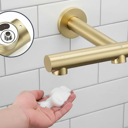 Sensomatica 3-in-1 Sensor Wandkraan Geborsteld Goud