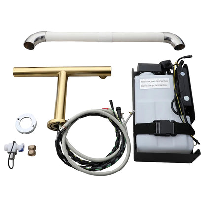 Sensomatica 3-in-1 Sensor Wandkraan Geborsteld Goud