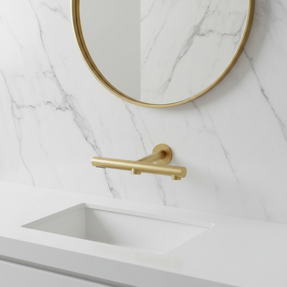 Sensomatica 3-in-1 Sensor Wandkraan Geborsteld Goud