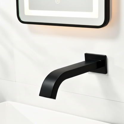 Sensomatica Arco wand sensorkraan zwart | Koudwater inbouwmodel