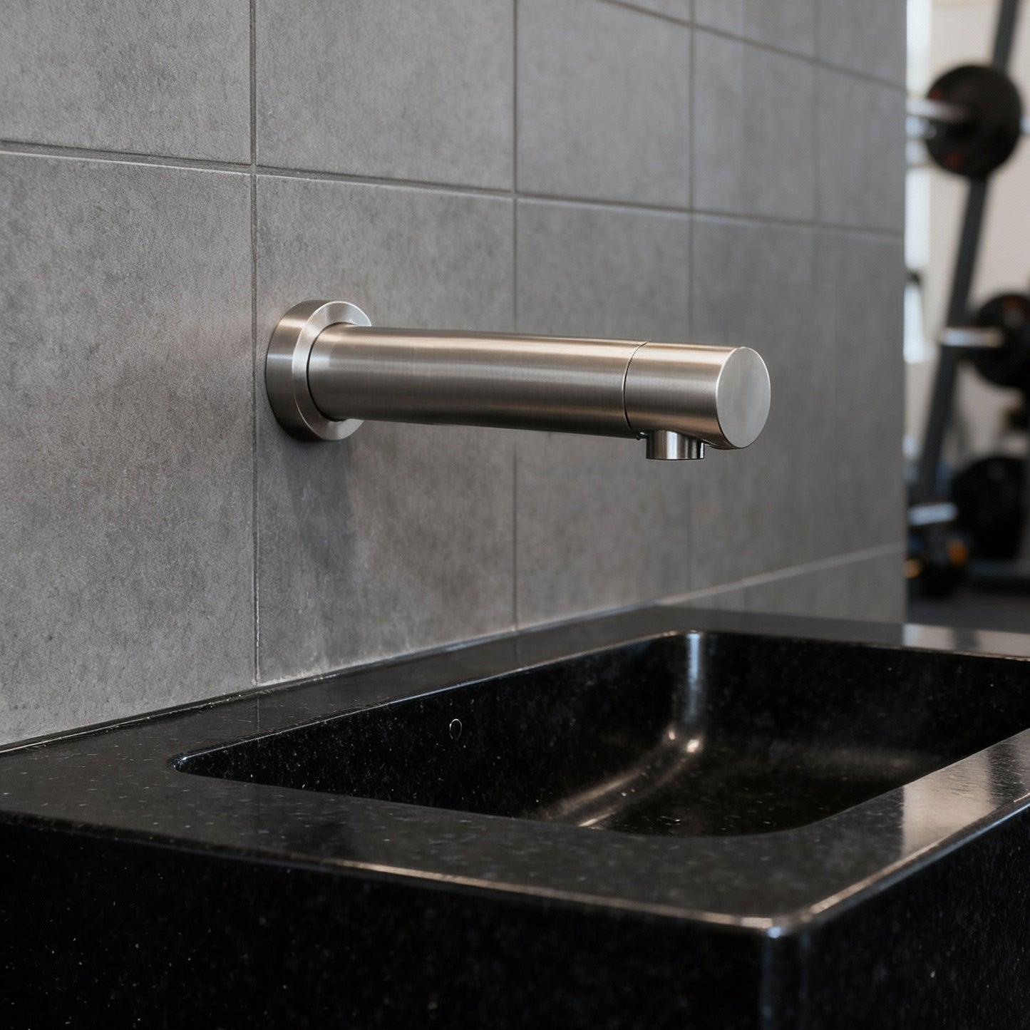 Sensomatica Baltic Geborsteld Nikkel Sensorkraan Muurmontage