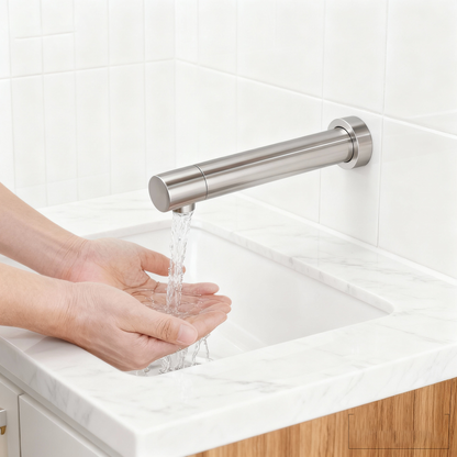 Sensomatica Baltic Geborsteld Nikkel Sensorkraan Muurmontage