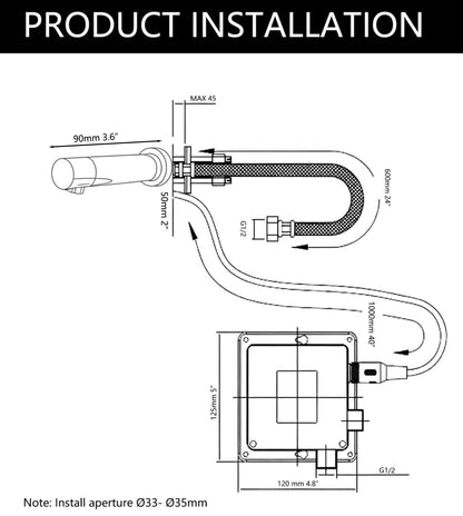 Sensomatica Baltic sensorkraan | Koudwater | 90 mm