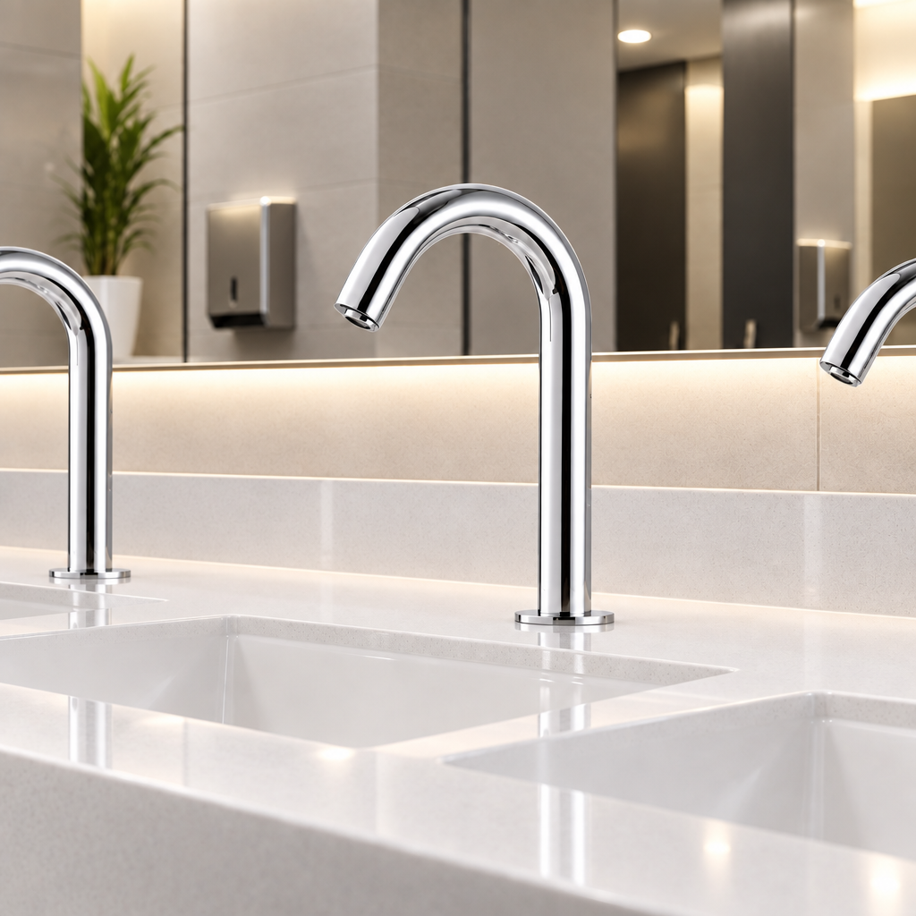 Sensomatica Cesaro chrome sensor tap short model 180MM