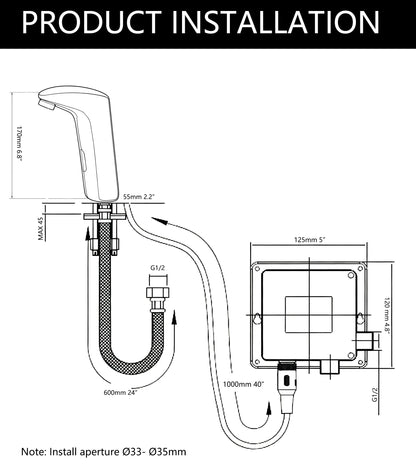 Sensomatica Milia goud sensorkraan