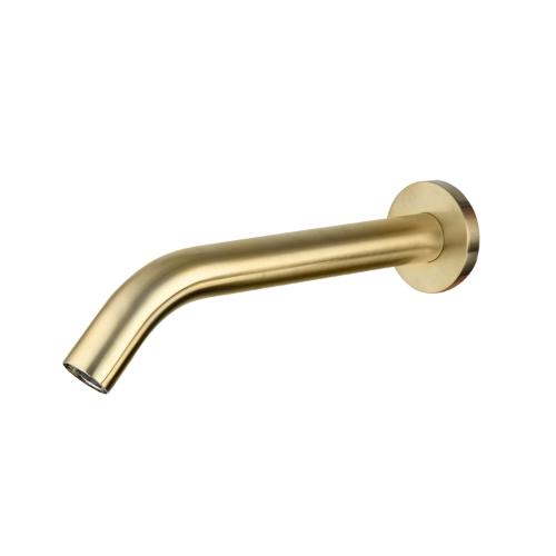 Pesaro brushed gold sensor tap short model 130 MM