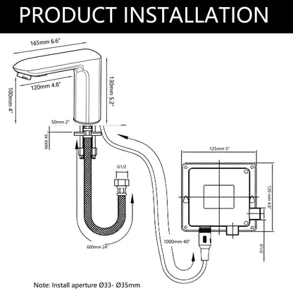Sensomatica chroom sensorkraan – koud model