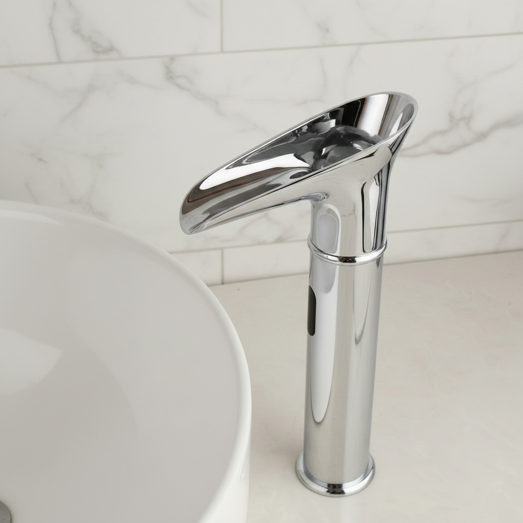 Sensomatica Nostalgische Chroom Watervalkraan met Sensor – Landelijke Stijl