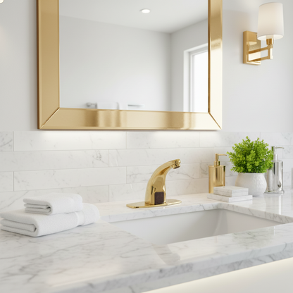 Bella gold colored sensor tap cold model