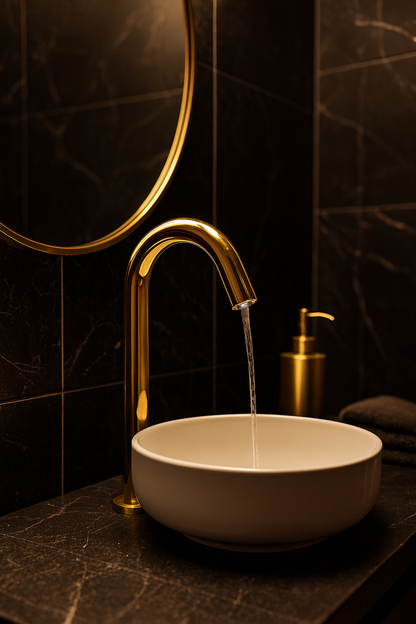 Sensomatica Cesaro Large gold-coloured sensor tap 330 MM