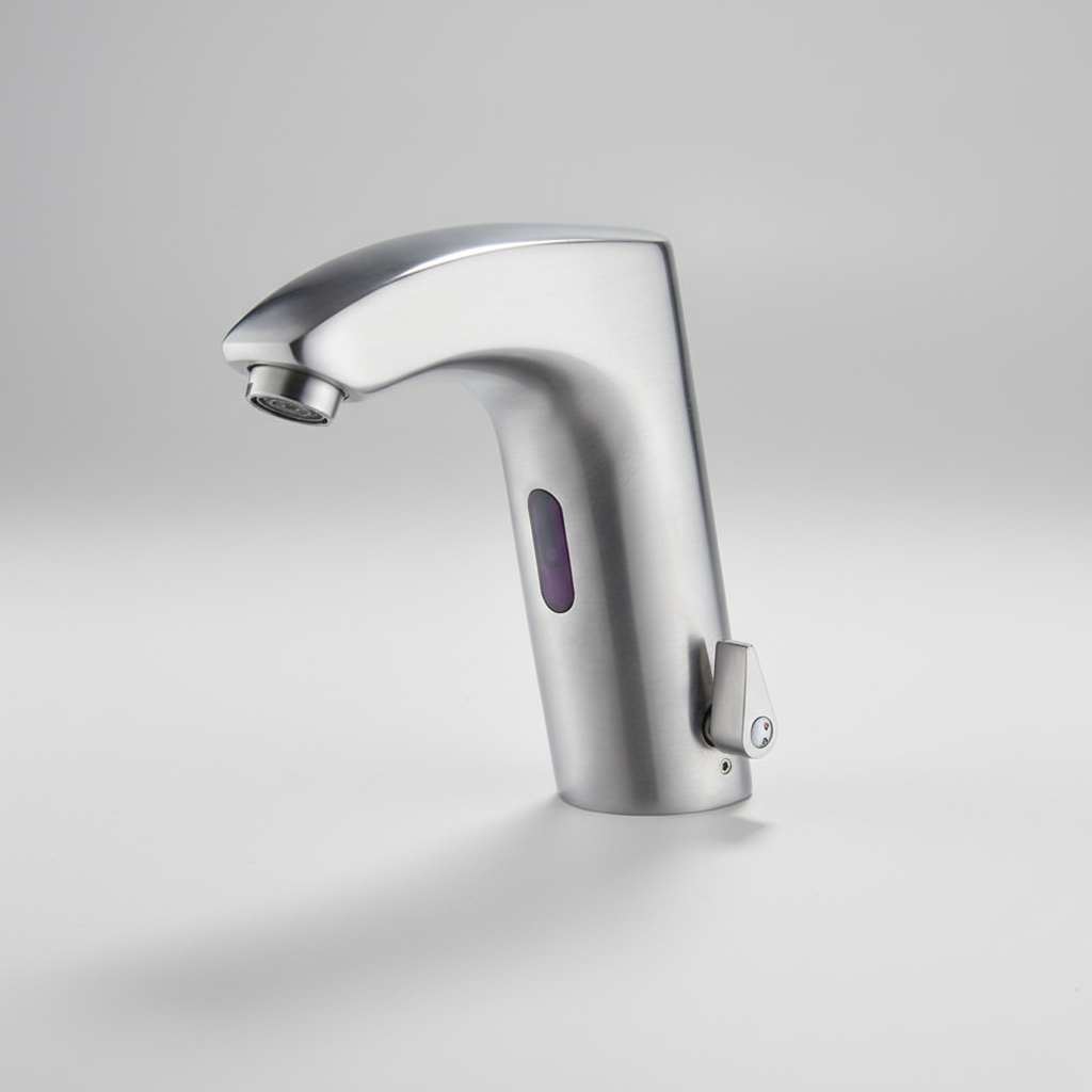 Sensomatica geborsteld nikkel sensorkraan | Warm/koud model