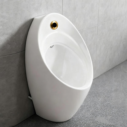 Sensomatica sensor urinoir – wit keramiek  geborsteld goud