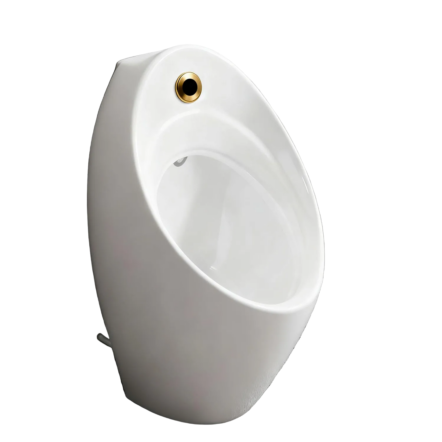 Sensomatica sensor urinoir – wit keramiek  geborsteld goud