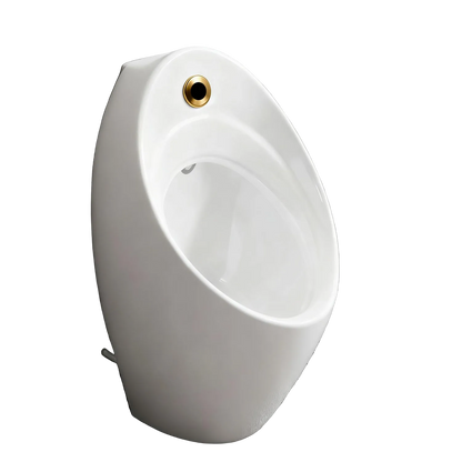 Sensomatica sensor urinoir – wit keramiek  geborsteld goud