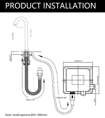 Sensomatica Cesaro weiß Kaltwasser-Sensorarmatur 330 MM