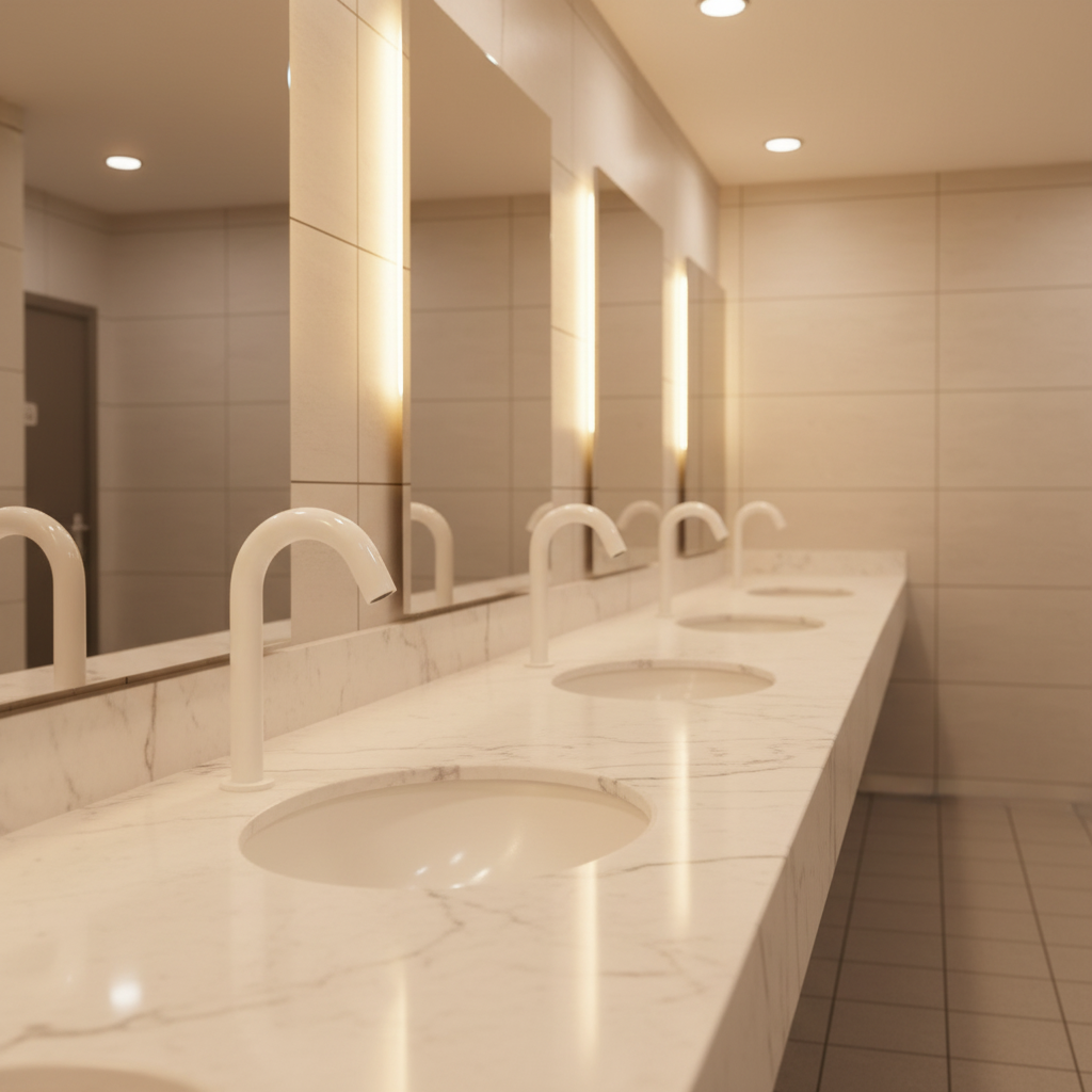 Sensomatica Cesaro weiß Kaltwasser-Sensorarmatur 330 MM