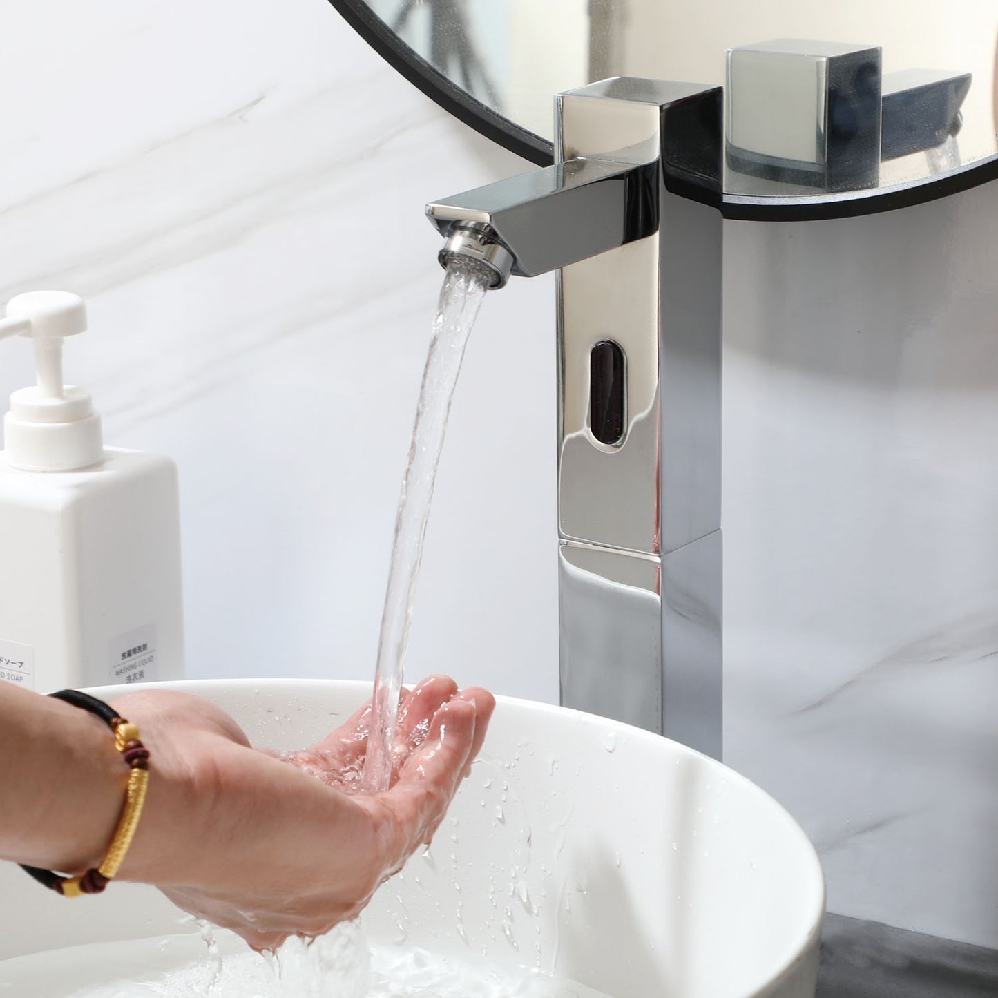 Sensomatica Brek chroom sensorkraan hoog model