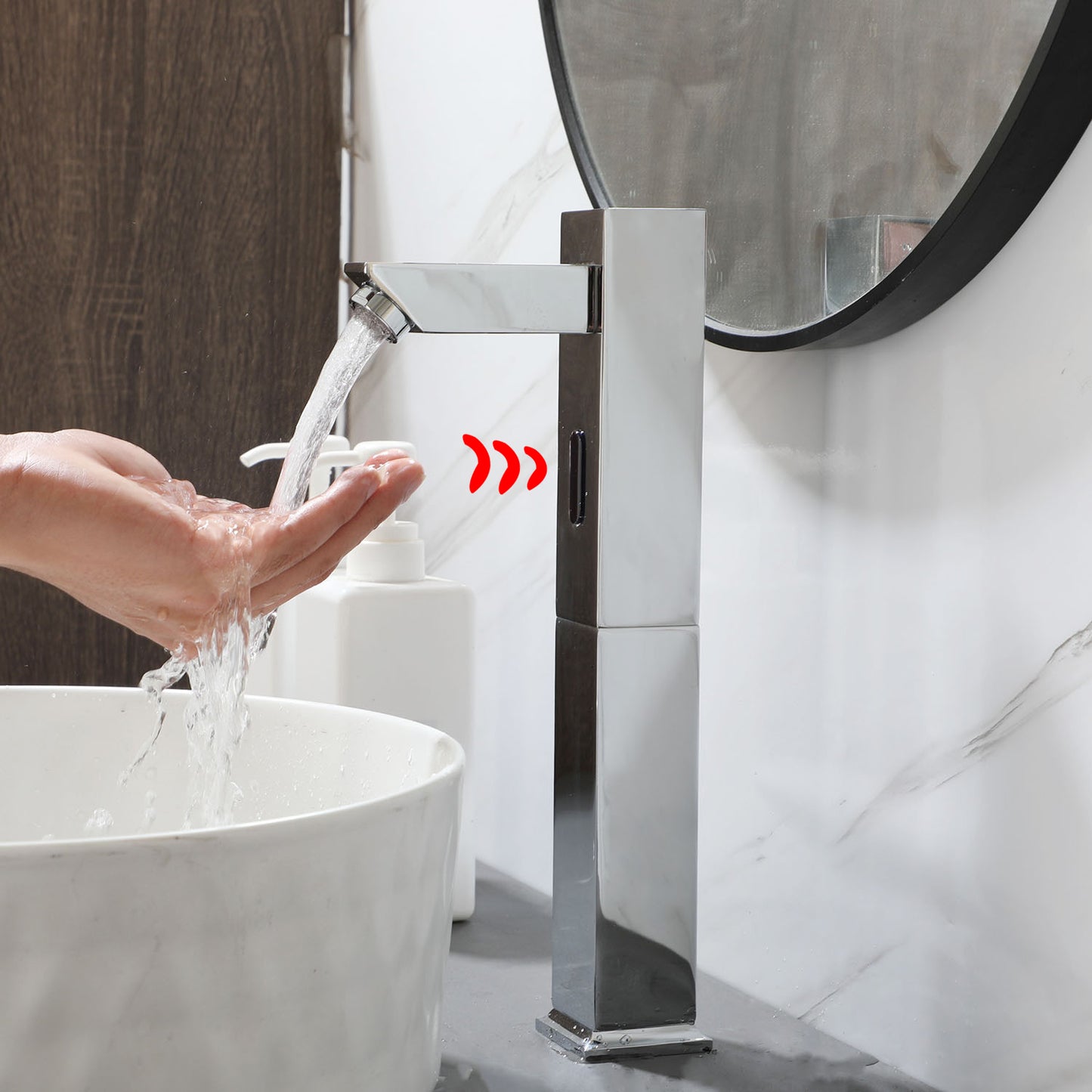 Sensomatica Brek chroom sensorkraan hoog model