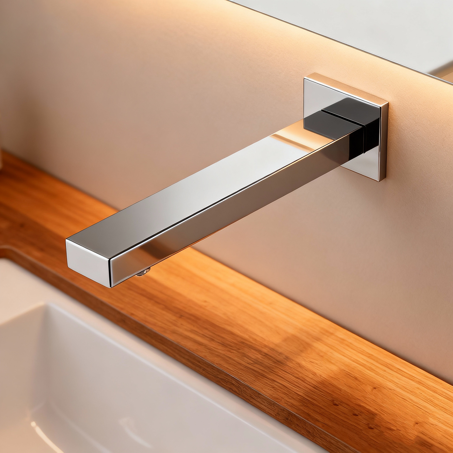 Sensomatica SquareFlow wand sensorkraan chroom