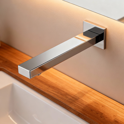 Sensomatica SquareFlow wand sensorkraan chroom