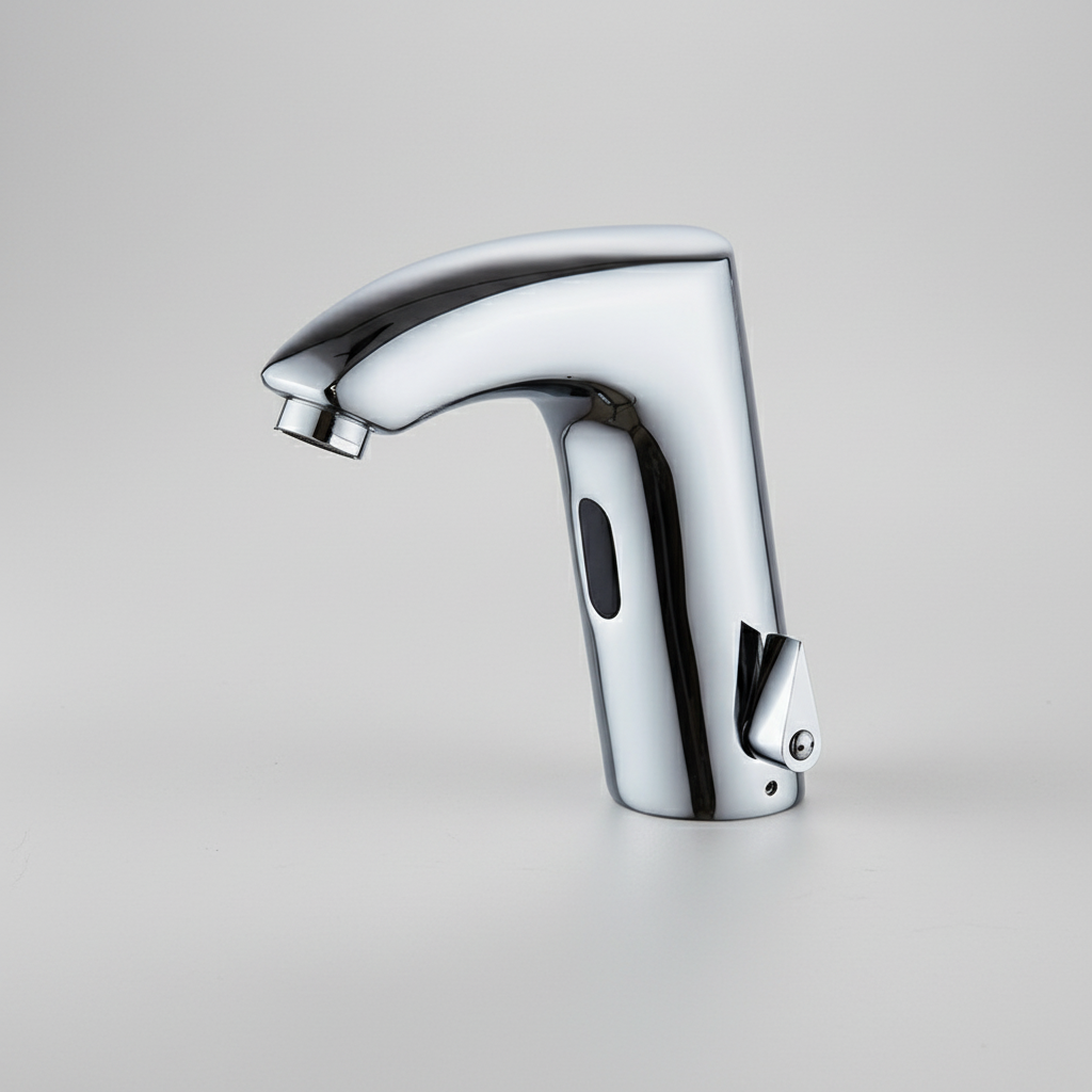 Sensomatica – Chroom sensorkraan voor wastafel | Warm/koud model