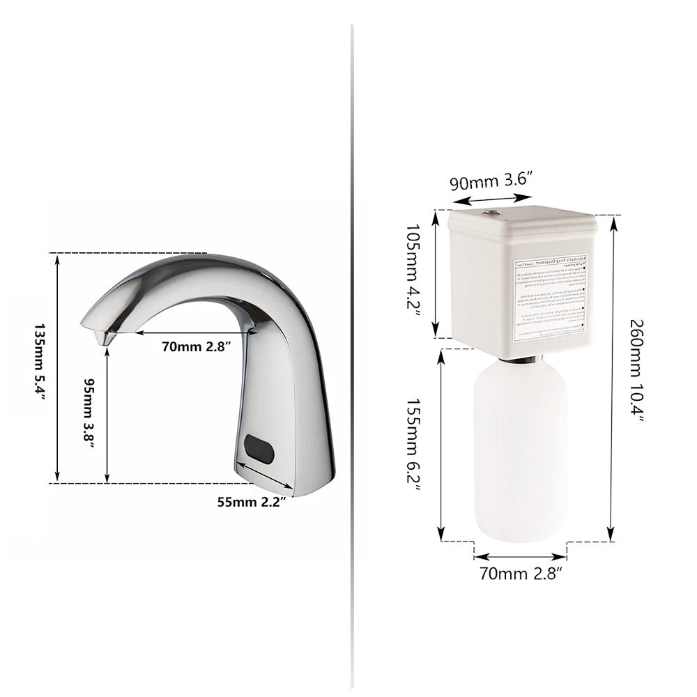 Sensomatica Sensor Zeepdispenser Chroom | 1000 ml