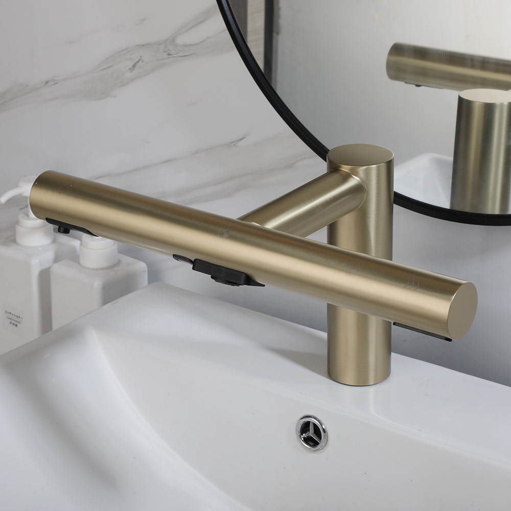 Sensomatica 3-in-1 Sensor Kraan – Geborsteld Goud
