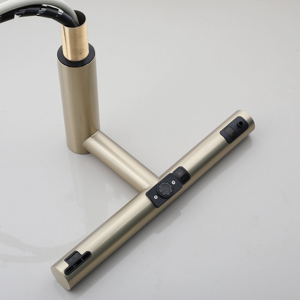 Sensomatica 3-in-1 Sensor Kraan – Geborsteld Goud