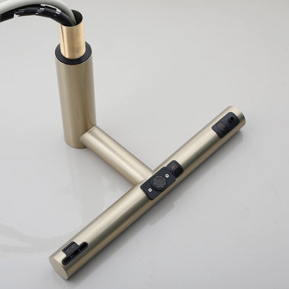 Sensomatica 3-in-1 Sensor Kraan – Geborsteld Goud