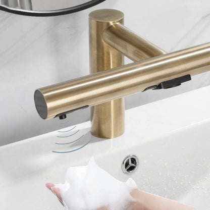 Sensomatica 3-in-1 Sensor Kraan – Geborsteld Goud